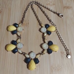 Nikky Design Vintage Textured Gold Tone/Faceted Acrylic Stone Angel Necklace